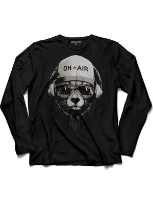 Kendim Seçtim Bear On Air Music Kulaklik Müzik Dinleyen Ayi Uzun Kollu Tişört