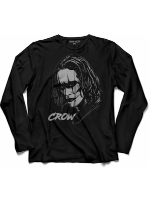 Kendim Seçtim Brandon Lee The Crow Face Ölümsüz Aşk 2 Uzun Kollu Tişört
