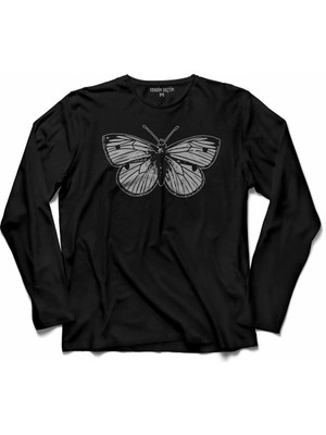Kendim Seçtim Butterfly Kelebek Tasarim Uzun 2 Kollu Tişört