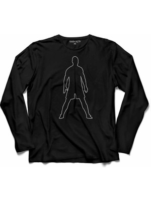 Kendim Seçtim Cristiano Ronaldo Cr7 Juventus Forma Altin Top 3 Uzun Kollu Tişört