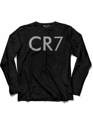 Kendim Seçtim Cristiano Ronaldo Cr7 Logo Juventus Uzun Kollu Tişört