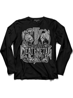 Kendim Seçtim Death Metal Strike Music Band Uzun Kollu Tişört