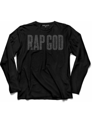 Kendim Seçtim Eminem Rap God Logo Uzun Kollu Tişört