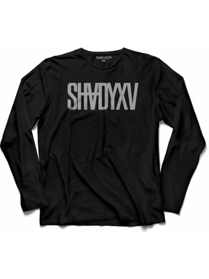 Kendim Seçtim Eminem Shady Xv Shadyxv Logo Uzun Kollu Tişört