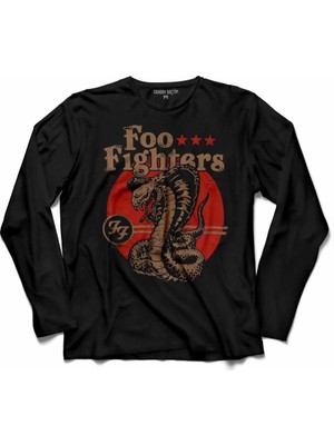 Kendim Seçtim Ff Foo Fighters Cobra Logo Uzun Kollu Tişört