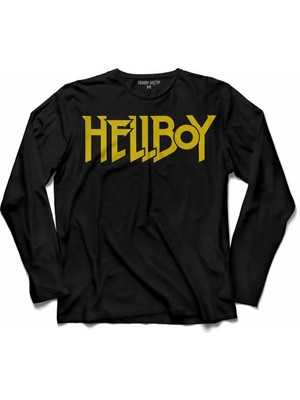 Kendim Seçtim Hellboy Hell Boy Ron Perlman Doug Jones Logo Uzun Kollu Tişört