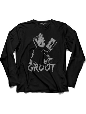 Kendim Seçtim I Am Groot Guardians Of The Galaxy 2 Uzun Kollu Tişört