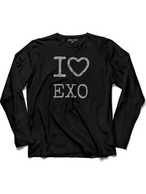 Kendim Seçtim I Love Exo Ekso Group Logo Uzun Kollu Tişört