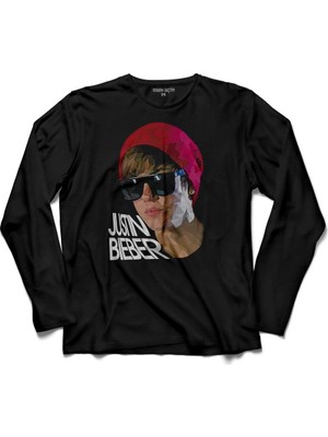 Kendim Seçtim Justin Bieber 1994 Silüet Uzun Kollu Tişört