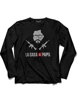 Kendim Seçtim La Casa De Papel Lacasa Logo Uzun Kollu Tişört