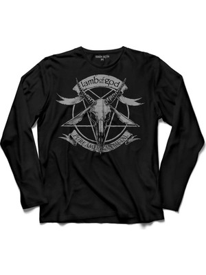 Kendim Seçtim Lamb Of God Logo Metallica Devil Şeytan Uzun Kollu Tişört
