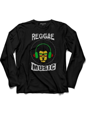 Kendim Seçtim Lion Raggae Music Bob Marley Uzun Kollu Tişört
