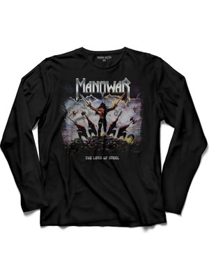 Kendim Seçtim Manowar The Lord Of Steel Logo Uzun Kollu Tişört