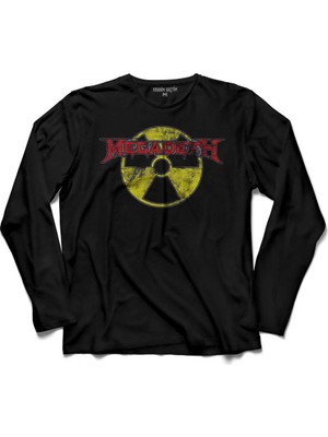 Kendim Seçtim Megadeth Radio Active Kirmizi Dave Mustaine Uzun Kollu Tişört