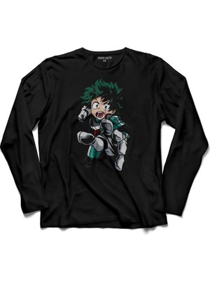 Kendim Seçtim Midoriya Izuku Boku No My Hero Academica Uzun Kollu Tişört