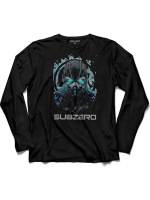 Kendim Seçtim Mortal Kombat Sub Zero Logo Uzun Kollu Tişört