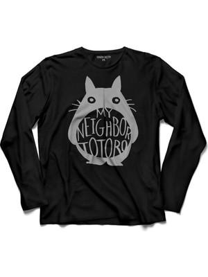 Kendim Seçtim My Neighbor Totoro Komşum Logo Uzun Kollu Tişört