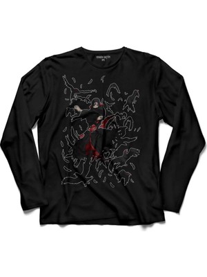 Kendim Seçtim Naruto Nanatsu Itachi Crow Karga Uzun Kollu Tişört