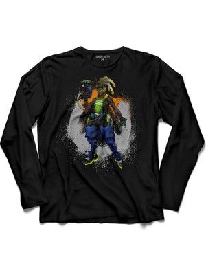 Kendim Seçtim Overwatch Lucio Heroes Steam Logo Uzun Kollu Tişört