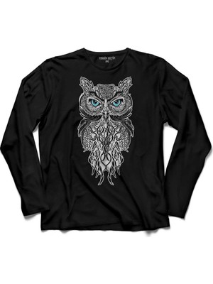 Kendim Seçtim Owl Baykuş Design Desen Tasarim Yavru Minik Kuş Uzun Kollu Tişört