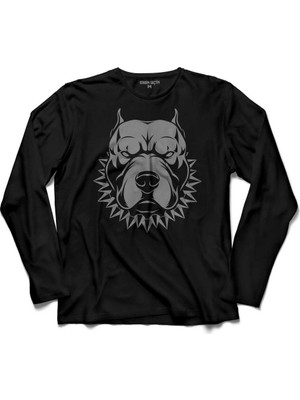 Kendim Seçtim Pitbull Pit Bull Dog Köpek Kafa Uzun Kollu Tişört