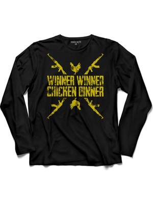 Kendim Seçtim Playerunknown'S Battlegrounds Pubg Winner 4 Uzun Kollu Tişört