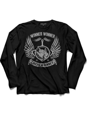Kendim Seçtim Pubg Winner Winner Chicken Dinner 2 Uzun Kollu Tişört