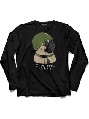 Kendim Seçtim Pug Of War Life Dog Chubby Uzun Kollu Tişört