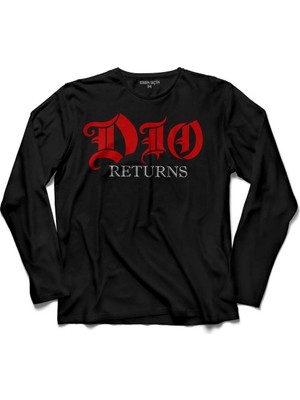 Kendim Seçtim Ronnie James Dio Returns Logo Uzun Kollu Tişört
