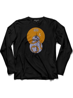 Kendim Seçtim Star Wars Bb-8 Bb8 Fathead Uzun Kollu Tişört