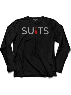Kendim Seçtim Suit Up How I Met Your Mother Takim Elbise 3 Uzun Kollu Tişört