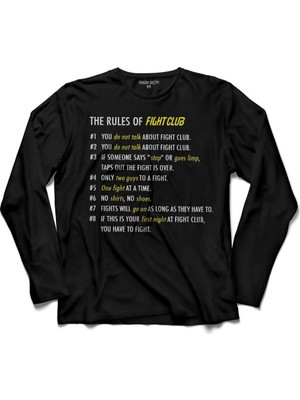 Kendim Seçtim The Rules Of Fight Club Dövüş Kulübü. Kurallari Uzun Kollu Tişört