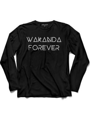 Kendim Seçtim Wakanda Forever Black Panther Tiger Sinema 2 Uzun Kollu Tişört