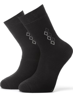 Ciorap 3'lü Erkek Konç Desenli Havlu Çorap 4453-A3