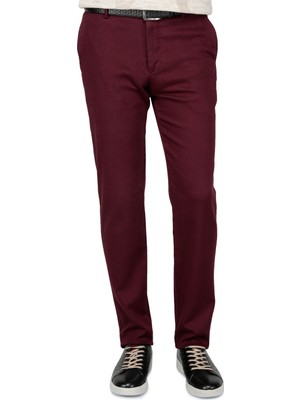 Buenza Sanora Casual Slim Fit Bordo Erkek Pantolon