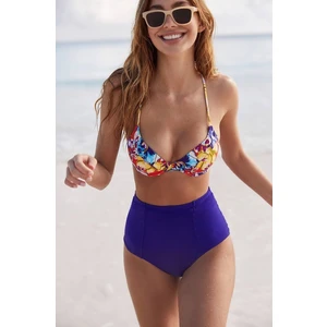 Şık Renkli Destekli Bel Bikini Üst
