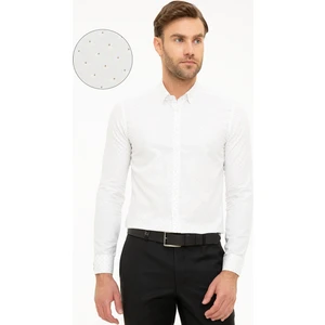 Pierre Cardin Erkek Bej Slim Fit Uzun Kollu Gömlek 50219466-VR011