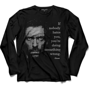 Kendim Seçtim If Nobody Dr House Hates You Hugh Laurie Uzun Kollu Tişört