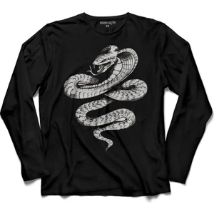 Kendim Seçtim Kral Kara Kobra Yilan King Black Snake Cobra 3 Uzun Kollu Tişört