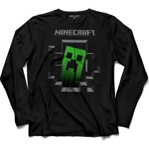 Kendim Seçtim Minecraft Creeper Inside Uzun Kollu Tişört