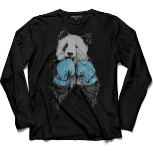Kendim Seçtim Panda Bear Fight Ayi Boks Boxer Uzun Kollu Tişört