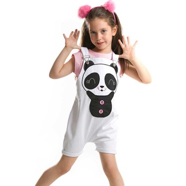 şeffaf kuşatmaktadırlar Avrupa  Dk Beyaz Panda Tulum ve T-Shirt (2-5 Yaş) Kız Çocuk Giyim Fiyatı