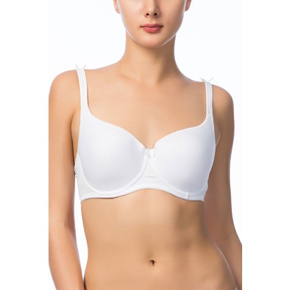 Toparlayıcı Kaplı Balenli Basic Sütyen Beyaz