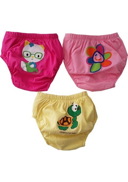 Poope'S 3'lü %100 Pamuklu Yıkanabilir Kız Bebek Çocuk Alıştırma Kilodu
