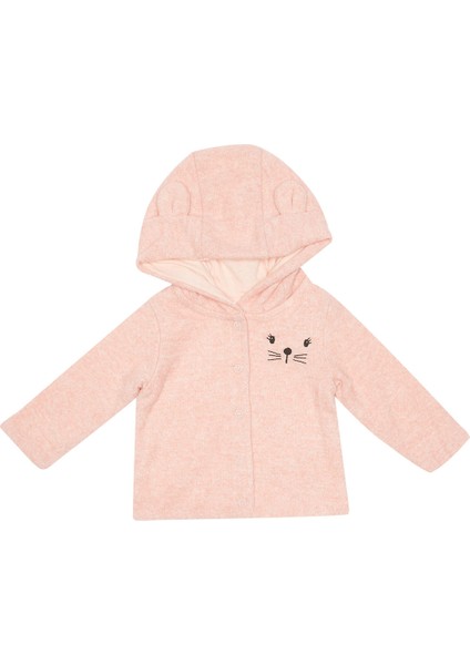 Kız Bebek Sweatshirt Pembe Melanj (3-24 Ay)