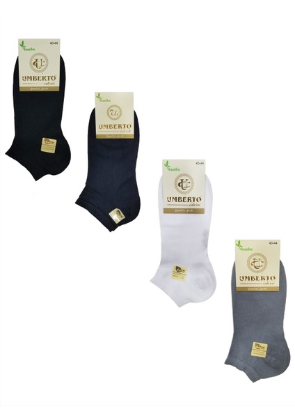 Umberto 12 Adet Erkek Doğal Bambu Patik Çorap -307