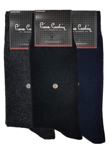 3 Adet Lambswool - Yünlü Kışlık Erkek Çorap