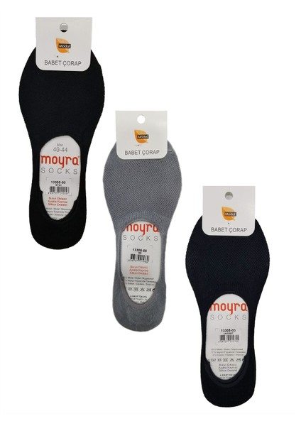 Moyra 6'lı Paket Silikonlu Modal Erkek Babet Çorap
