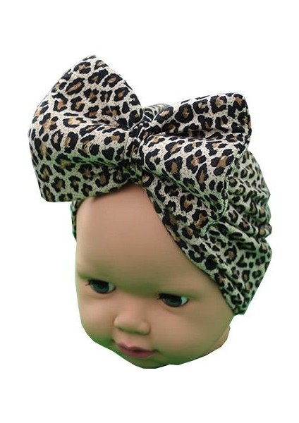 Kız Bebek Pamuklu Dertsiz Bone Leoparlı