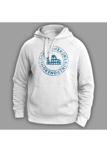 Roma Beyaz Unisex Sweatshirt